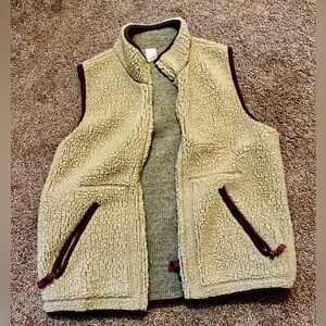 J Crew reversible tan vest, size small
